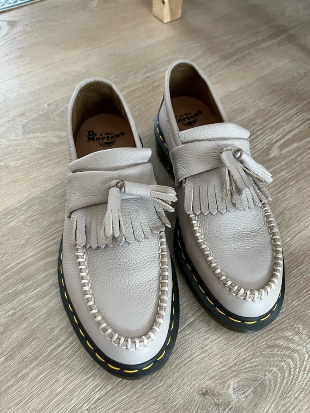 Dr. Martens Women's Gray Tassel Adrian Loafers